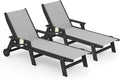 SERWALL Textilene Patio Chaise Lounge Chair Set of 2 by SERWALL