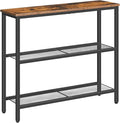 HOOBRO 29.5" Narrow Console Table, 3-Tier Entryway Table, Thin Sofa Table by HOOBRO