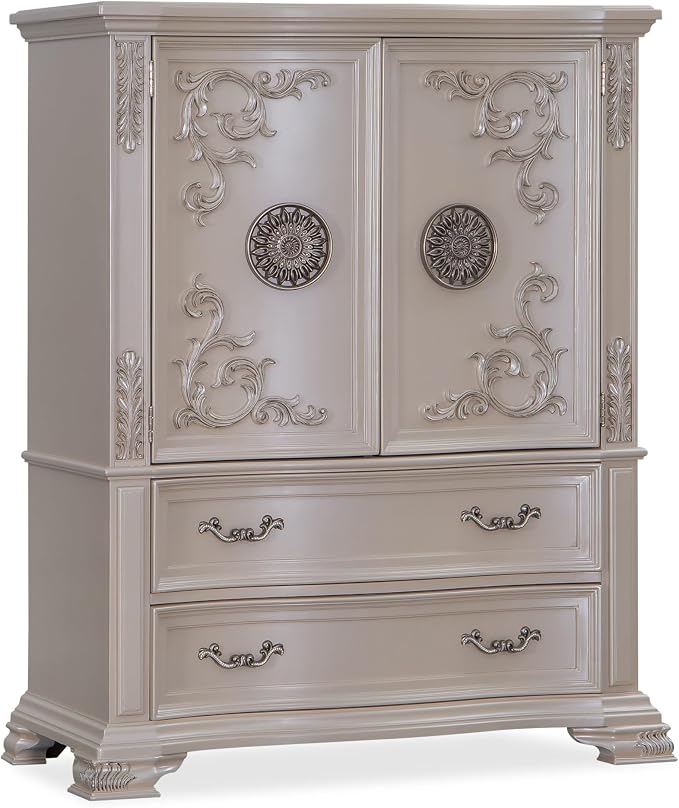 First of a Kind Santa Monica Traditional 5 Piece King Bedroom Set - Image 6
