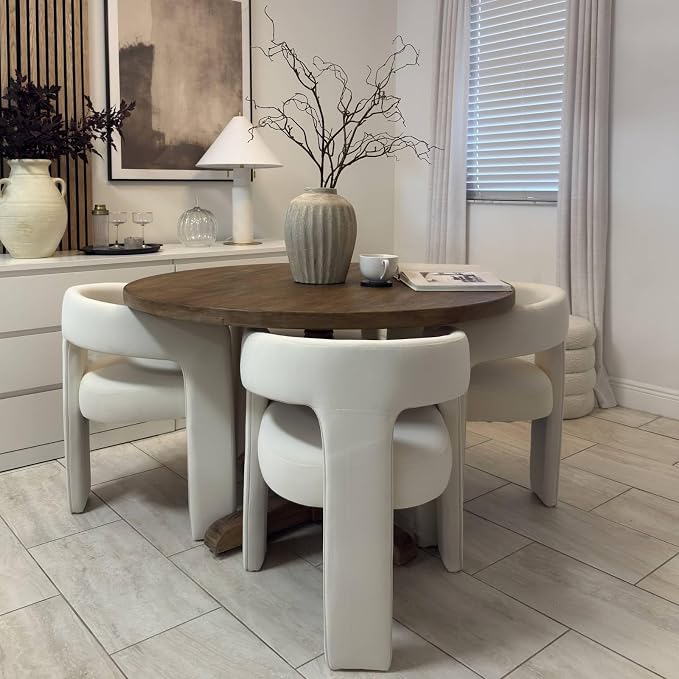 VESCASA Velvet Barrel Dining Chair - Image 4