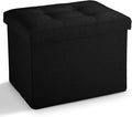 LINMAGCO Small Storage Ottoman Stool Foot Rest Stool Under Desk Stool Short by LINMAGCO