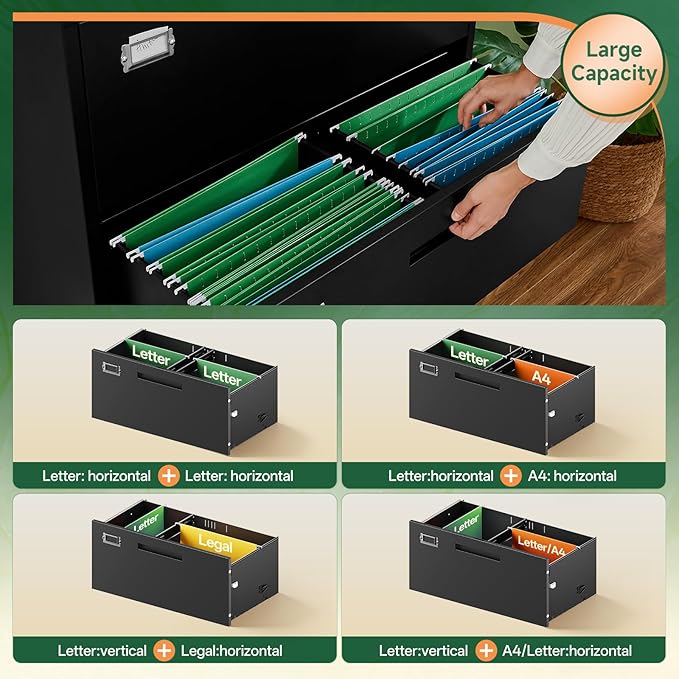 Letaya 3 Drawer File Cabinets - Image 5