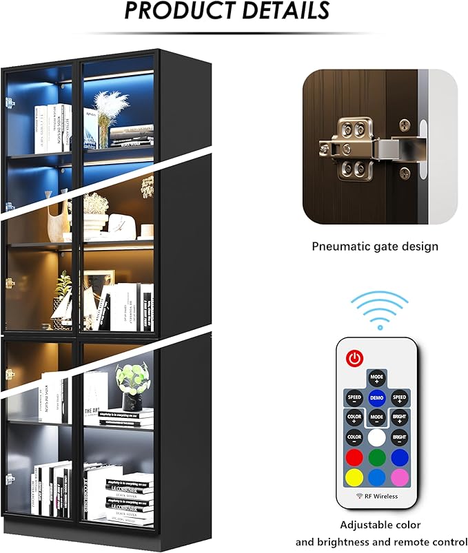 Wildhome Wooden Display Storage Cabinet - Image 4