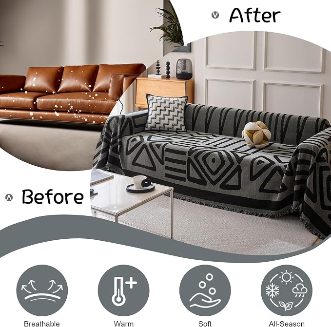 VClife Bohemian Couch Covers, Non Slip Couch Covers - Image 5