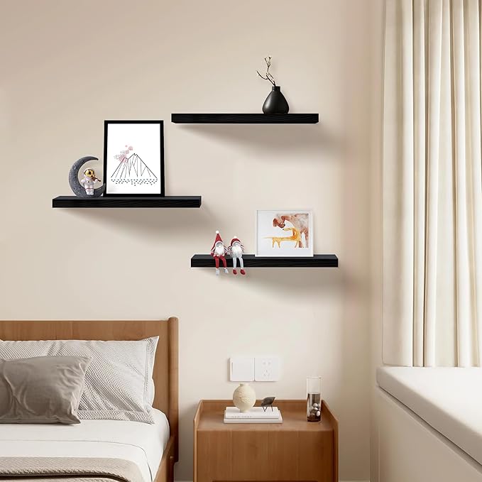 Upassion Floating Shelves for Wall Set of 3, Frame Display Floating Shelf for - Image 4