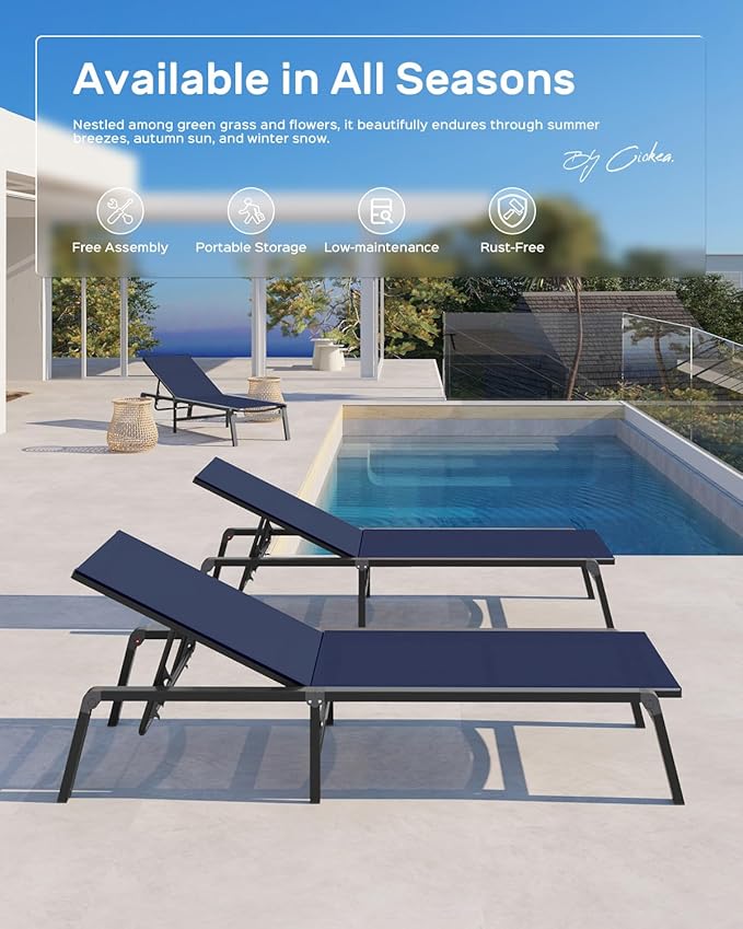 Aluminum Chaise Lounge Ourdoor - Image 4