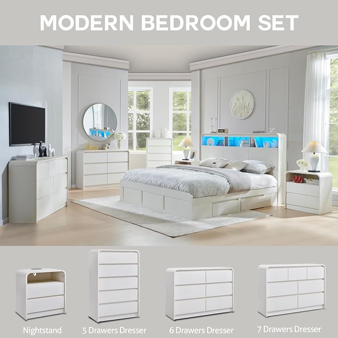 Aitjunz Modern 7 Drawers Dresser - Image 6