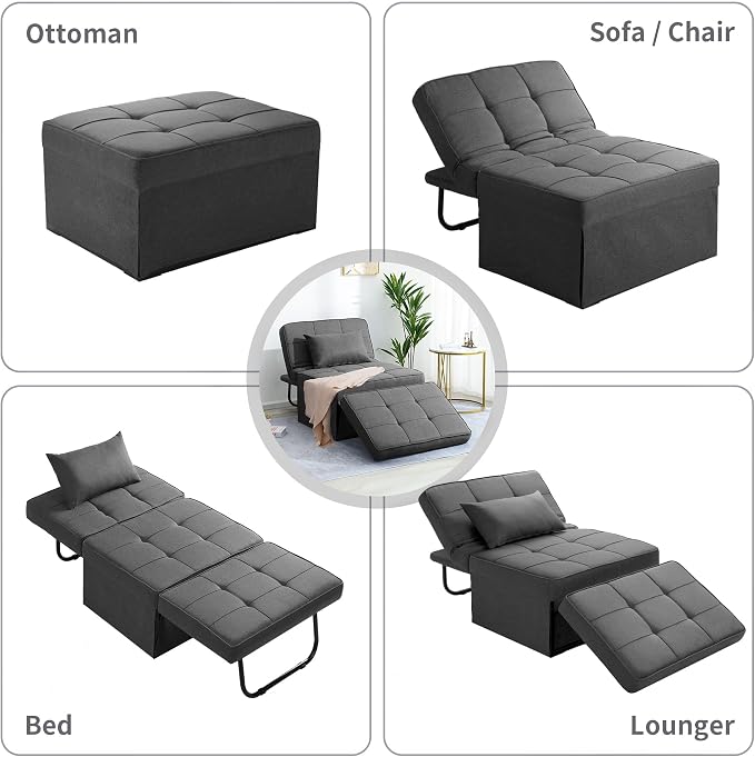 BIGSYY Sofa Bed, Dark Grey - Image 5