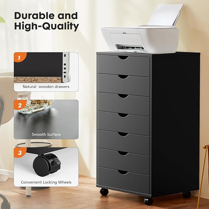 7-Drawer Chest, Office File Cabinet - Image 6