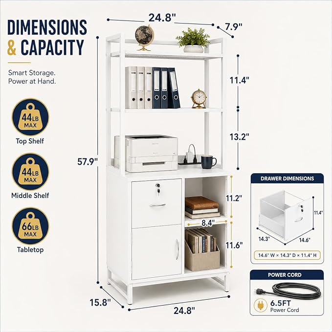 Homieasy Vertical Filing Cabinet - Image 2