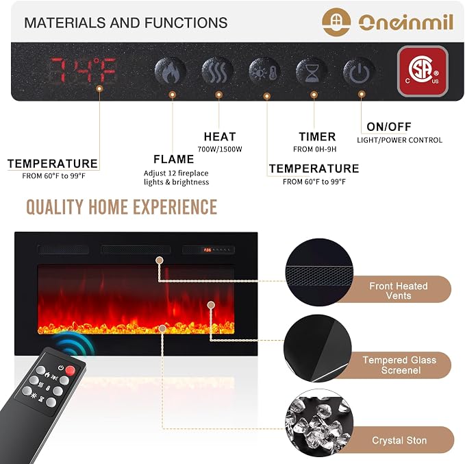 oneinmil Fireplace TV Stand - Image 4