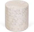 East at Main Capiz Shell Side Table – White Accent Table, Small Decorative by EastatMain