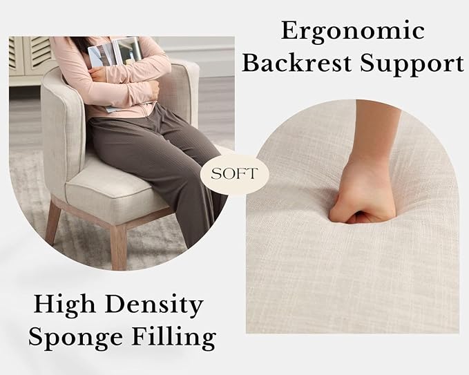 Beige Barrel Chairs Set of 2 - Image 8