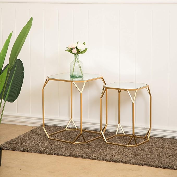 Glitzhome Modern Nesting Tables, Side/End Tables - Image 5