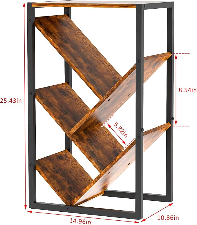 Small Bookcase - 5 Tier Tree Bookshelf - Image 2