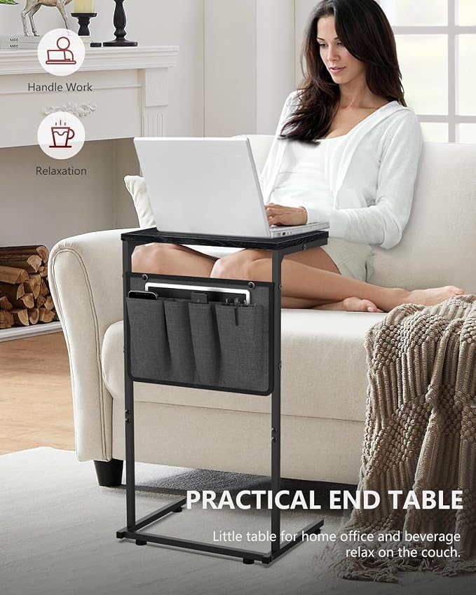 Vantic C Shaped End Table, Small Side Table - Image 3