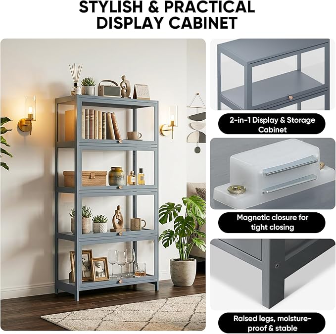 4-Tier Display Case Cabinet - Image 6