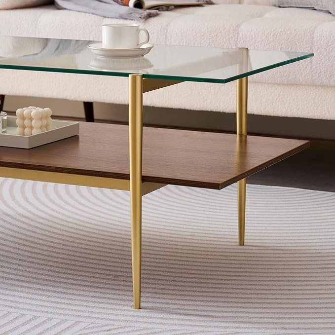 LumFurn Rectangle Coffee Table, Mid-Century Modern Design, L41 W21 x H17 - Image 7