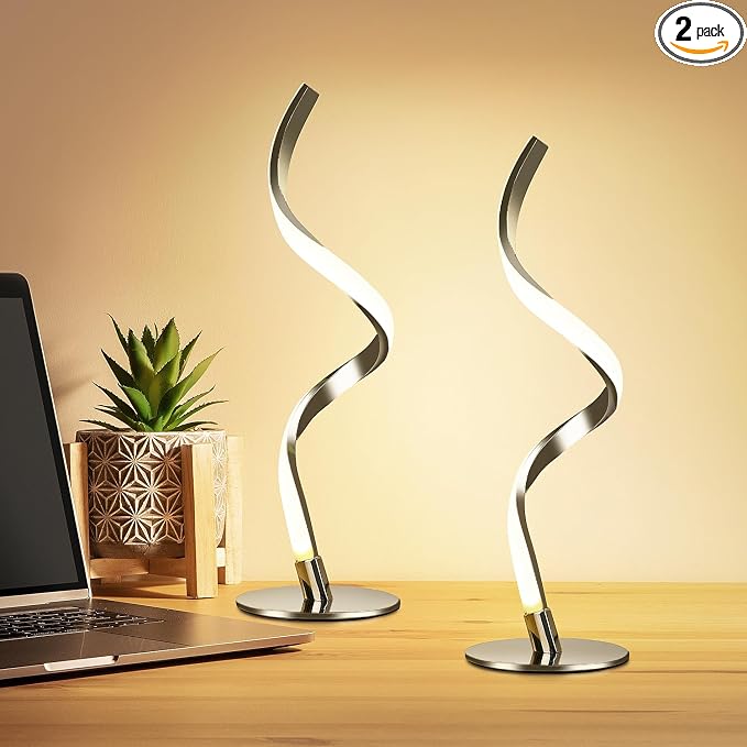 Yarra-Decor Modern Spiral Bedside Lamp by Yarra-Decor