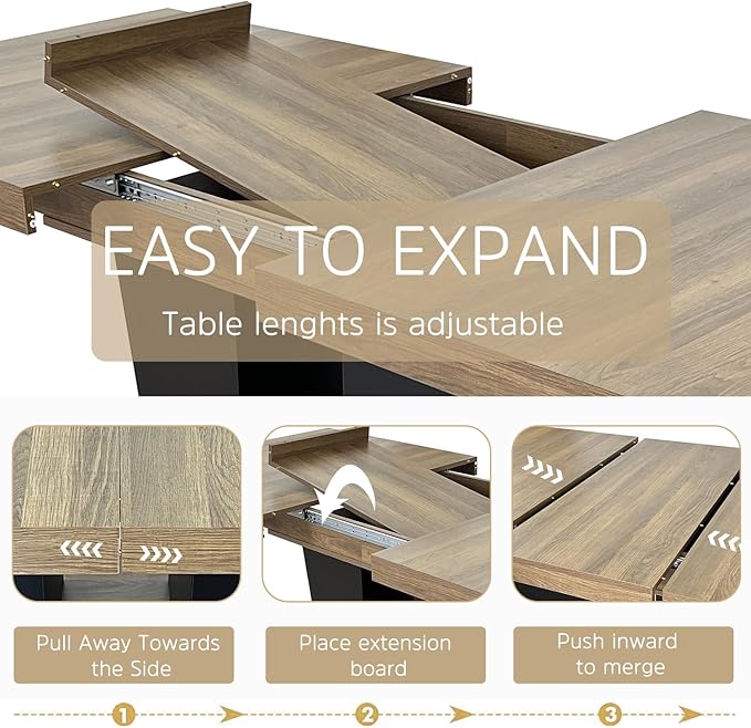 Henf 9 Pieces Extendable Dining Table Set - Image 4