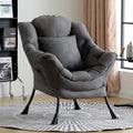 Lazy Chair for Living Room, Large Dark Grey Accent Chair by HomeEastllyHome