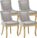 Upholstered Dining Chairs Set of 4, Modern Fabric Side Chairs by MZDOO