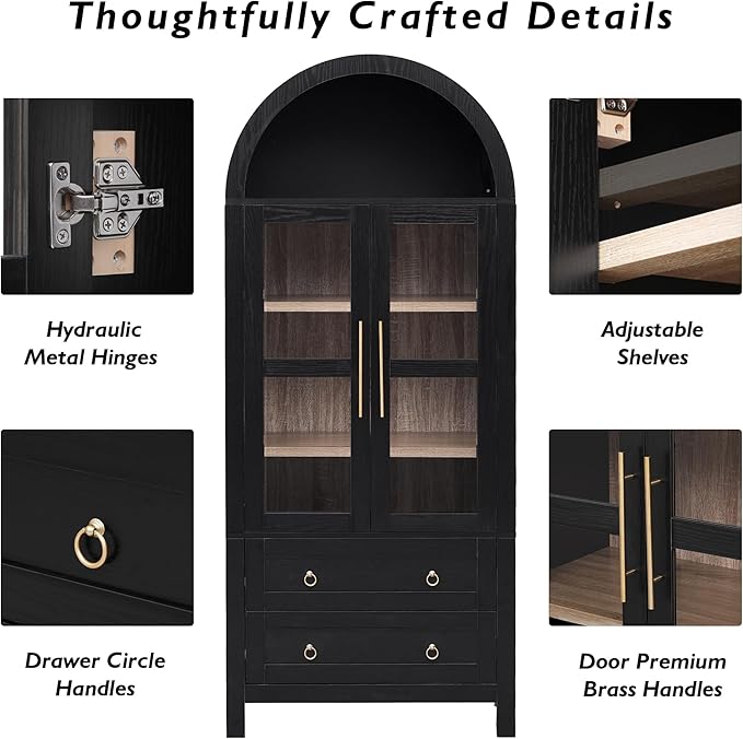 71" Arched Storage Cabinets - Image 9
