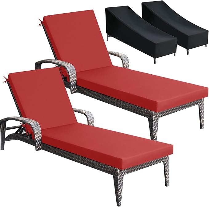 Patelai 2 Set Outdoor Chaise Lounge Cushions by Patelai