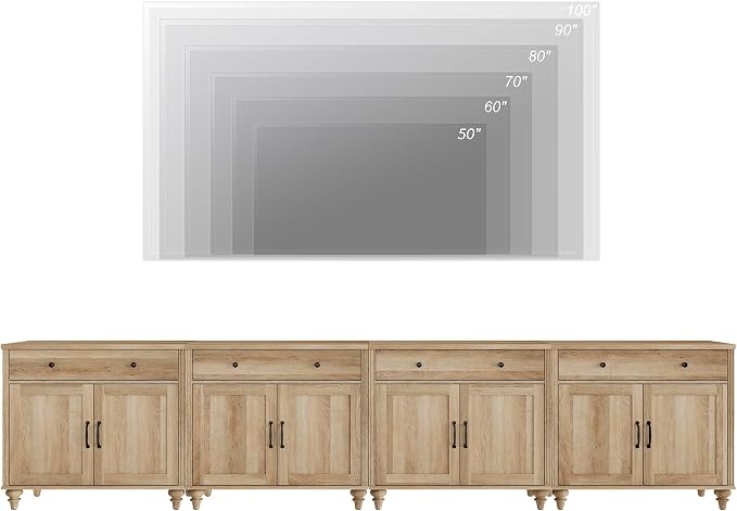 WAMPAT Farmhouse TV Stand for 85 inch TV - Image 4