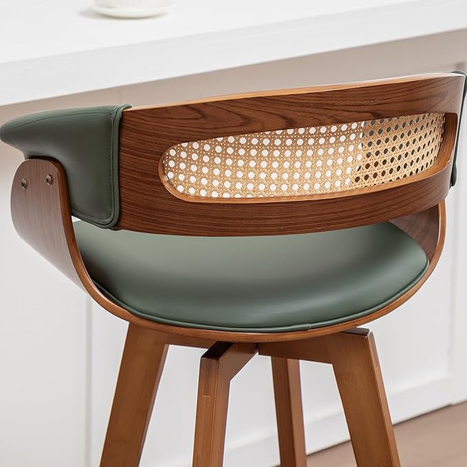 Set of 3 Rattan Swivel Bar Stools - Image 8