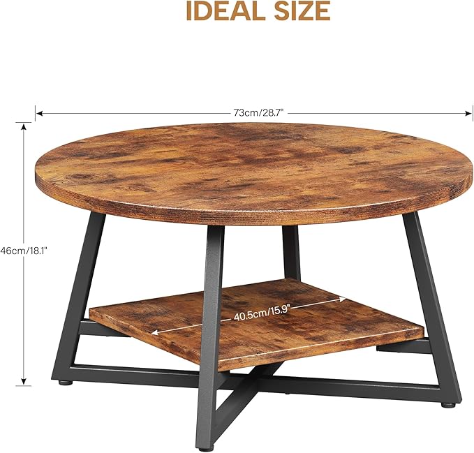 Round Coffee Table, Small Circle Coffee Table - Image 3