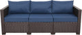 Rattan Star Patio Furniture Outdoor Couch 3 Seater Sofa Outdoor Brown Wicker by RattanStar