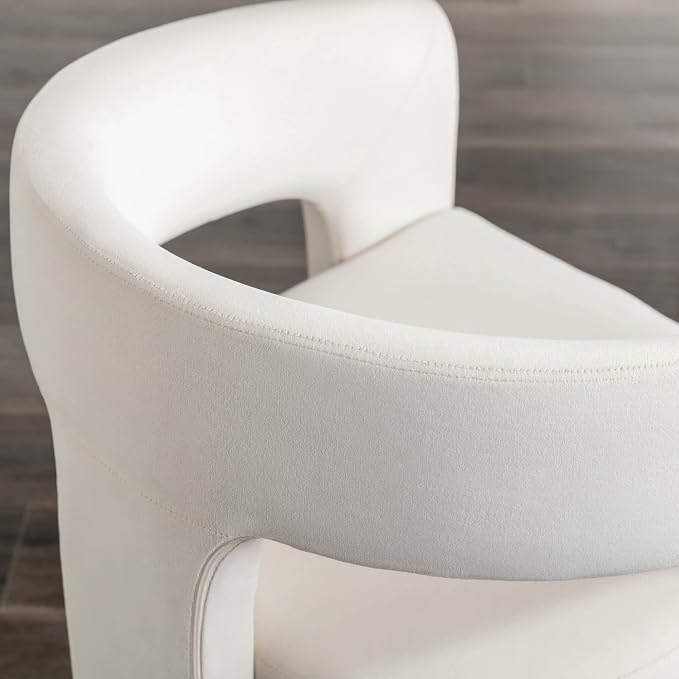 BESTANO Set of 4 Modern Velvet Fabric Upholstered Dining Chairs - Image 4