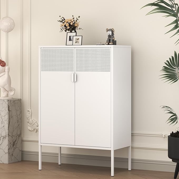 White Metal Storage Cabinet by LTLTSOBUMetalCabinet