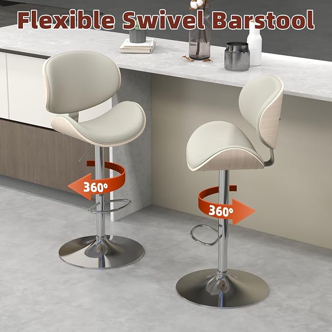 civama Bar Stools 1 PC for Kitchen Counter, Adjustable Bar Height Chairs - Image 9