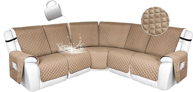 HDCAXKJ 100% Waterproof Reclining Sectional Couch Covers L Shape Recliner Sofa by HDCAXKJ