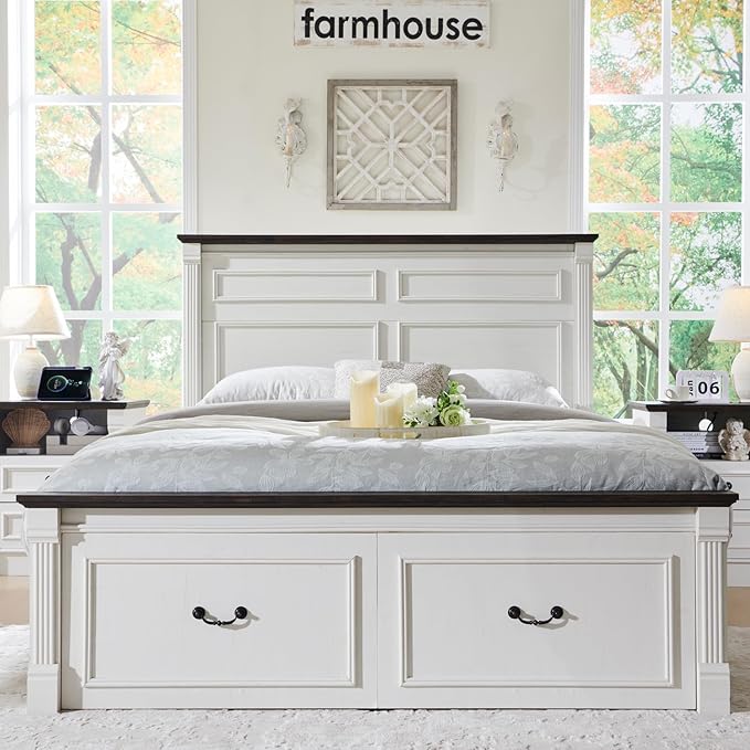 Aitjunz Farmhouse Queen Size Bed Frame - Image 3