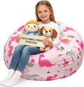 Lukeight Stuffed Animals Storage Bean Bag Chair Cover by Lukeight