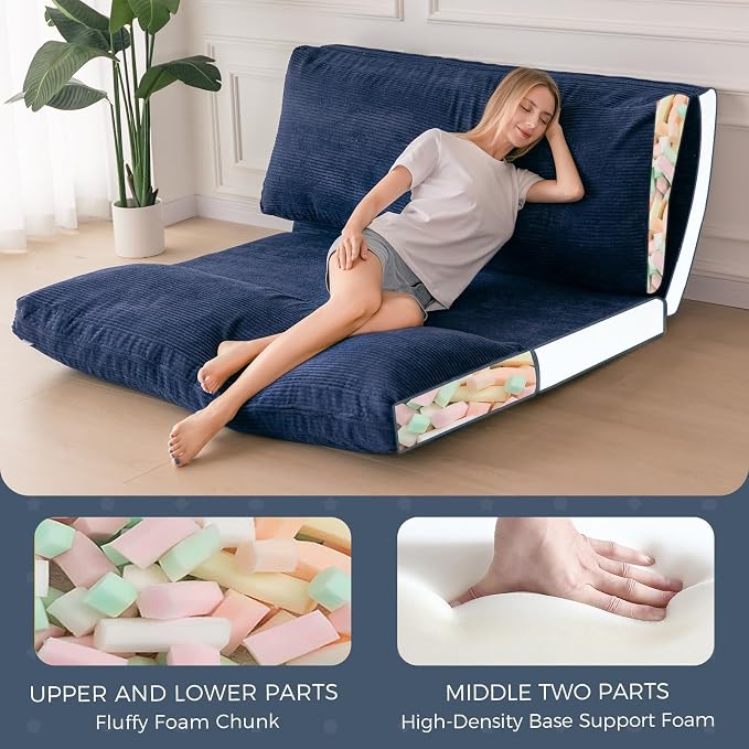MAXYOYO Folding Sofa Bed, Floor Sofa Convertible Sleeper Chair - Image 6