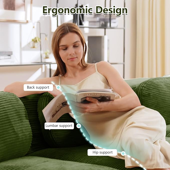 Boneless Sectional Couch, No Assembly Required, 81.8” Modular Cloud Sofa - Image 4