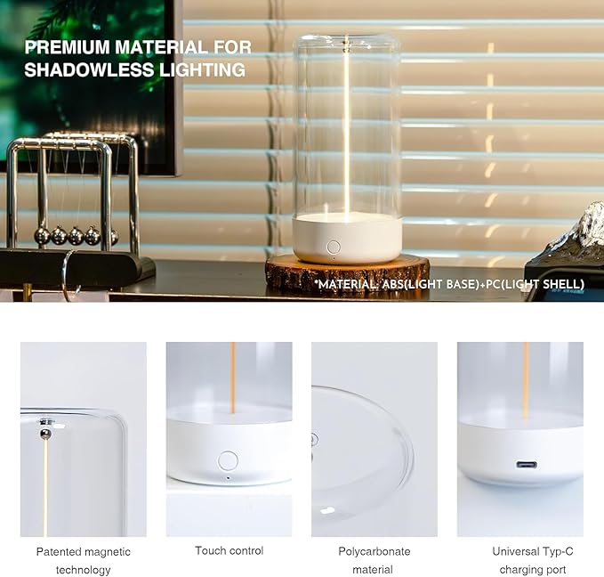 AUGE LIGHT Mini Minimalist Table Lamp Cordless Lamp Rechargeable Table Lamp - Image 5