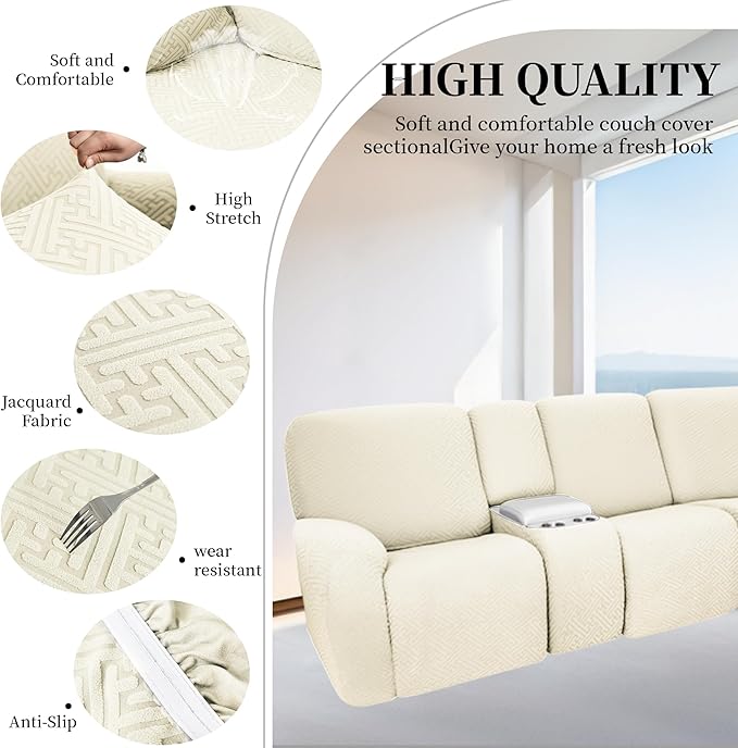 100% Waterproof Sectional Recliner Couch Covers - Image 5