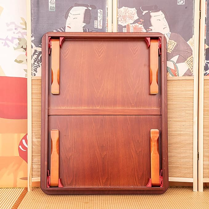 Folding Table, Korean Tatami Dining Table/Tea Room Table/Kang Table/Low Wooden - Image 3