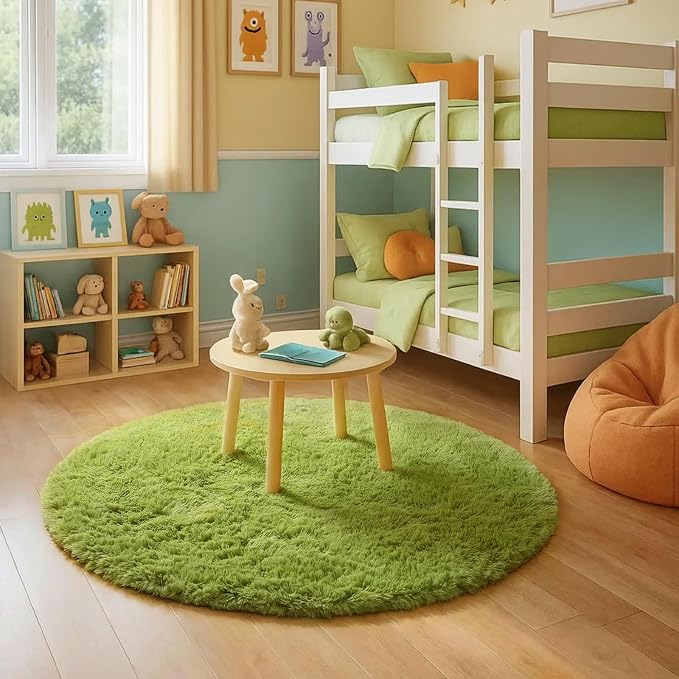 Grass Green Small Round Rug 3Ft - Image 5