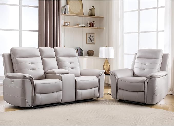 ANJ 2-Piece PU Leather Recliner Sofa Set by ANJ