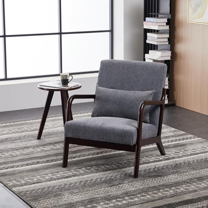 Mid-Century Modern Accent Chair & Coffee Table Set by PlushNest