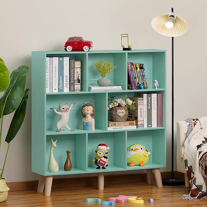 LEYAOYAO 8 Cube Bookshelf 3-Tier Bookcase - Image 2