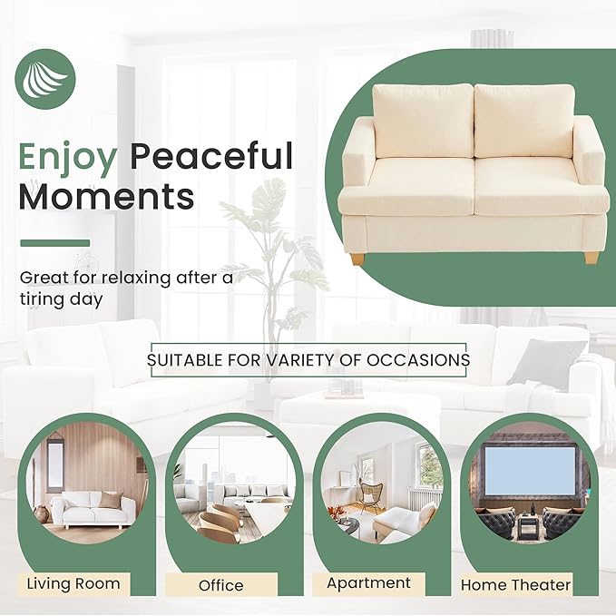 YOUDENOVA 2 Piece Set Comfy Sofa Couch, Loveseat Sofa * 2 - Image 6