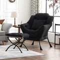 Lazy Chair with Ottoman, Large Accent Chair with Ottoman and a Throw Pillow by HomeEastllyHome