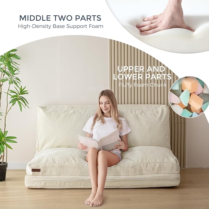 MAXYOYO Folding Sofa Bed, Floor Sofa Convertible Sleeper Chair - Image 3